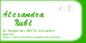 alexandra nubl business card